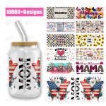 UV DTF Cup Wrap Transfers For Libbey Glass Tumbler With Custom Mama'S Day