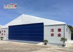 White Color Permanent Relocatable Aircraft Hangar 25 X 50 Side Hard Wall