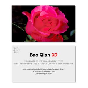 Quality Small Size Custom Design 3D Lenticular Card For Advertisement wholesale