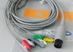 5 Leads Ecg Snap Medical Cable , Medical Equipment / Medical Device Accessories