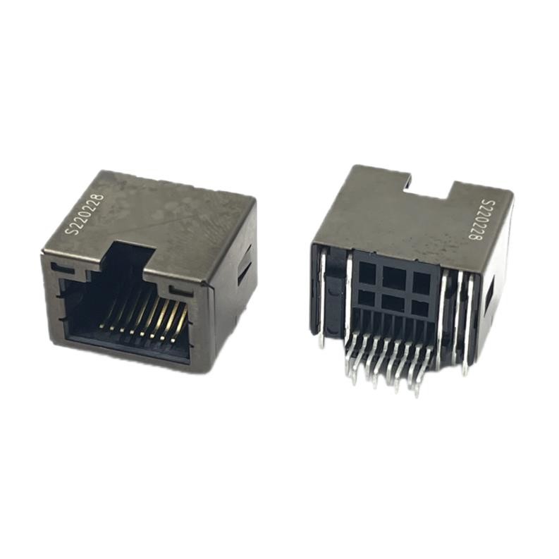 8P8C Female RJ45 SMT Connector Jack Socket With Leds H11.60mm