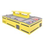 Combine Commercial Supermarket Island Freezer With Top Sliding Door
