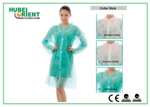 Quality Disposable PP/SMS/MP/Tyvek Non Woven Lab Coat for Hospital Nursing with Velcro wholesale