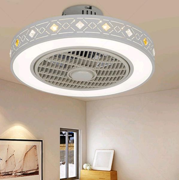 Modern 19 inch Ceiling Fan Lights Dining Room Bedroom Living remote control Fan