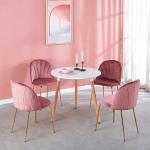Elegant Sturdy Tomile MDF Simple Dining Room Table Metal Frame