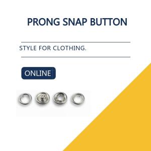 China Dull Silver Bulk Buttons Prong Snap Button For Clothing Decorative Snap Garment Buttons on sale