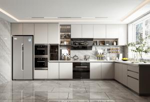 Quality Matt White Lacquer Finished Modern Design Kitchen Pantry Cabinets wholesale
