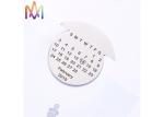 45mm Calendar Name Bookmarks Engraved Charm Tags