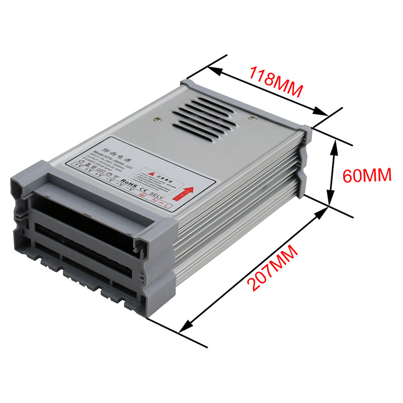 24v 350w rainproof power supply LED transformer Adapter for LED Light