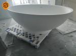 Solid Surface Artificial Stone Bathtub Oval Freestanding Soaking Tub