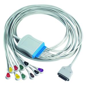 Quality EDAN Dx12 10Lead ECG Holter Cable Snap 2.2M Trunk Cable and Leadwires Length 0.8/1.2M wholesale