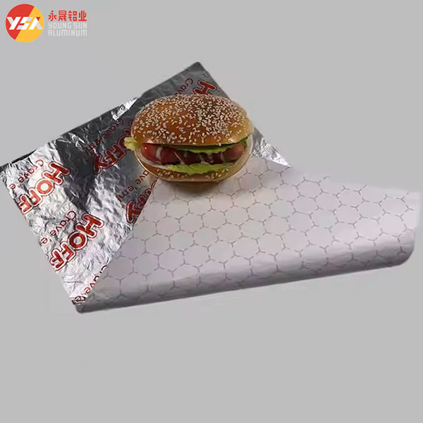 Burger Foil Hexagon Honeycomb Paper Laminated Aluminum Foil Burger Wrapping