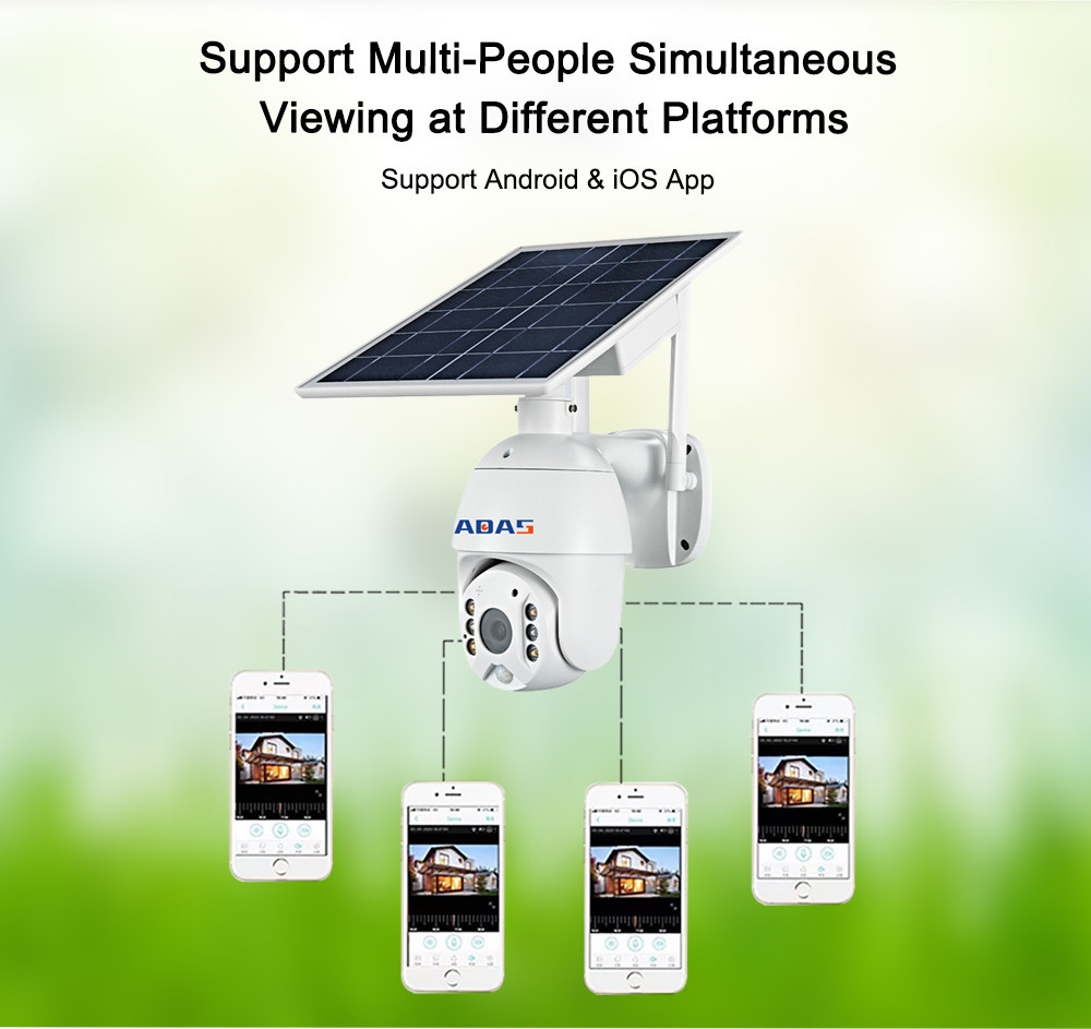 Pan Tilt Battery Solar Camera 4G 1080P HD Night Vision