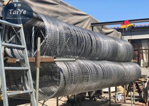 Quality BTO22 Triple Coil Razor Blade Wire Fence With Hexagonal Shaped Aluminum Pipe Fram wholesale