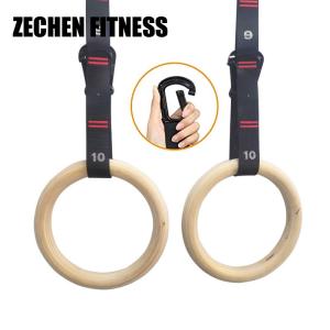 Quality Gravity Fitness Wooden Gymnastic Rings Rogue Fitness With Adjustable Straps wholesale