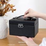 Medium PU Leather Flannel Packaging Gift Box for Ring Earring Pendant Necklace