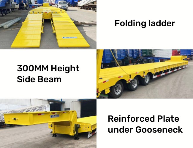 TITAN 3 Axle Low Bed Semi Trailer for Sale Price