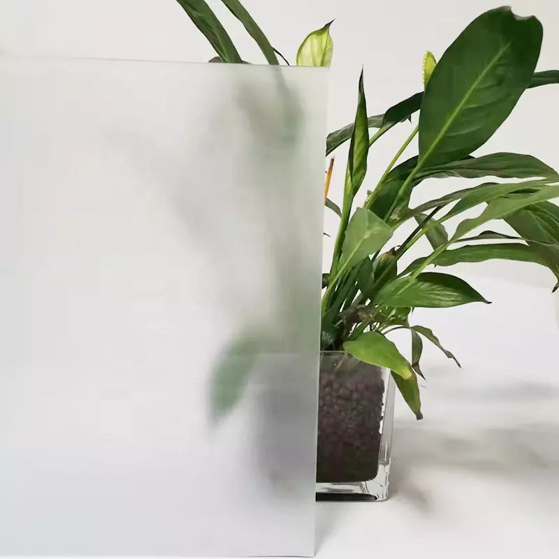 Acid Etched Float Tempered Glass Panels 3mm 10mm 12mm Obscure Toughened
