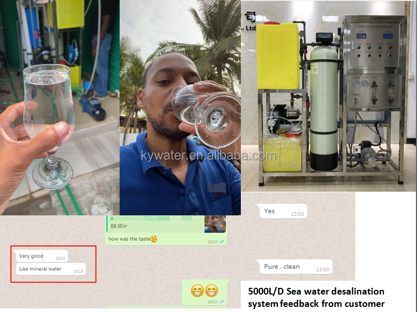5000LPD Seawater Reverse Osmosis Desalination Plant For Boat / Daily Life