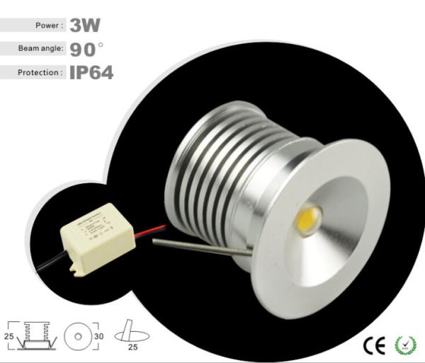 Recessed 3W LED Spotlight wtih 85-277AVC LED Driver 25mm hole size LED spot