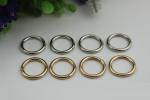 Factory custom small simple light gold round wire iron buckle 15 mm