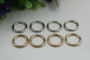 Factory custom small simple light gold round wire iron buckle 15 mm