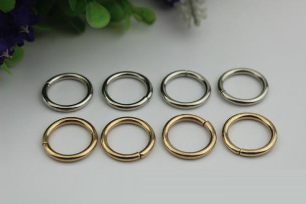 Cheap Factory custom small simple light gold round wire iron buckle 15 mm for sale