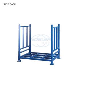 Quality Customized Collapsible Orange Tire Storage Rack Shelves Foldable Metal Stackable wholesale