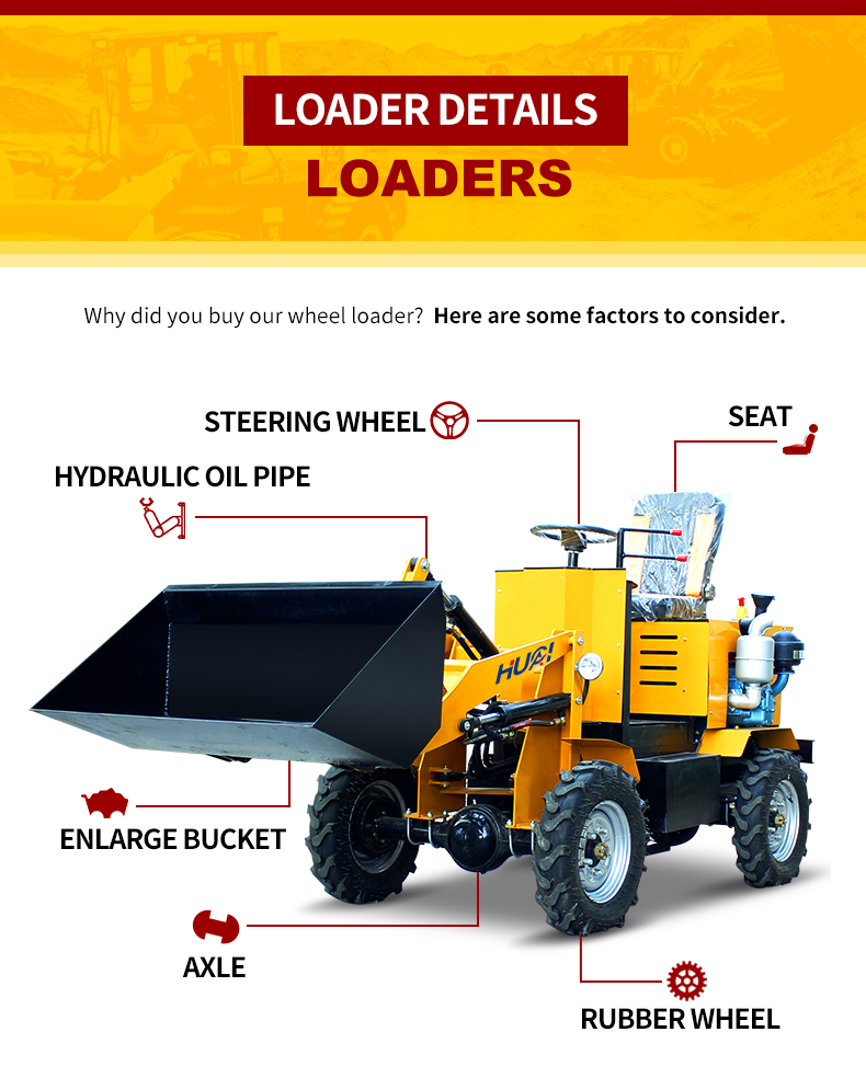 Small Size Mini Bucket Loader 300kg 400kg for Easy Operation and Material Handling