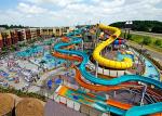 Water Play Equipment Fiberglass Water Slide , Commercial Pool Water Slide