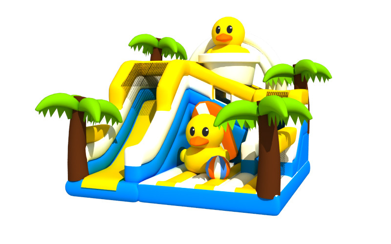 Duck Themed PVC 6x5.5x5.4m Inflatable Combos Party Blow Up Bouncer