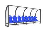 6 Seats Outdoor Stadium Seating For Football Club Substitute Bench