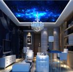 Noise Reduction Polyester Ceiling Tiles Starry Sky Optic Star Ceiling Lighting