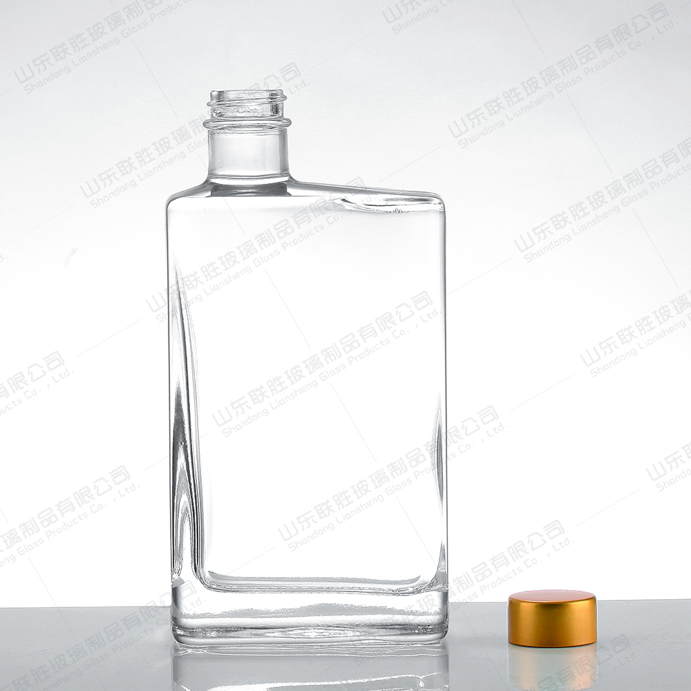 500ml 700ml 800ml Clear Glass Bottle for Beverage Gin Vodka Rum Wine Spirits Brandy