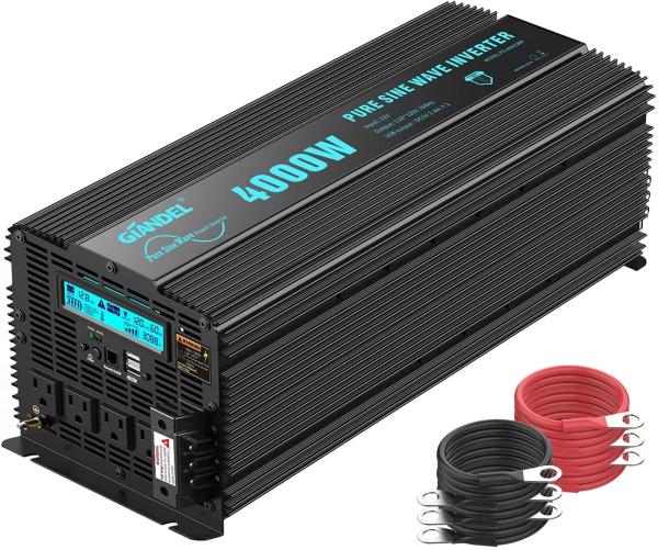 DC24V Hybrid Solar Inverter Giandel 4000W Heavy Duty Pure Sine Wave Power