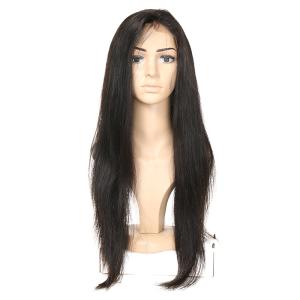 Quality Smooth Genuine Long Virgin Hair Lace Wigs , Straight Lace Wigs Human Hair wholesale