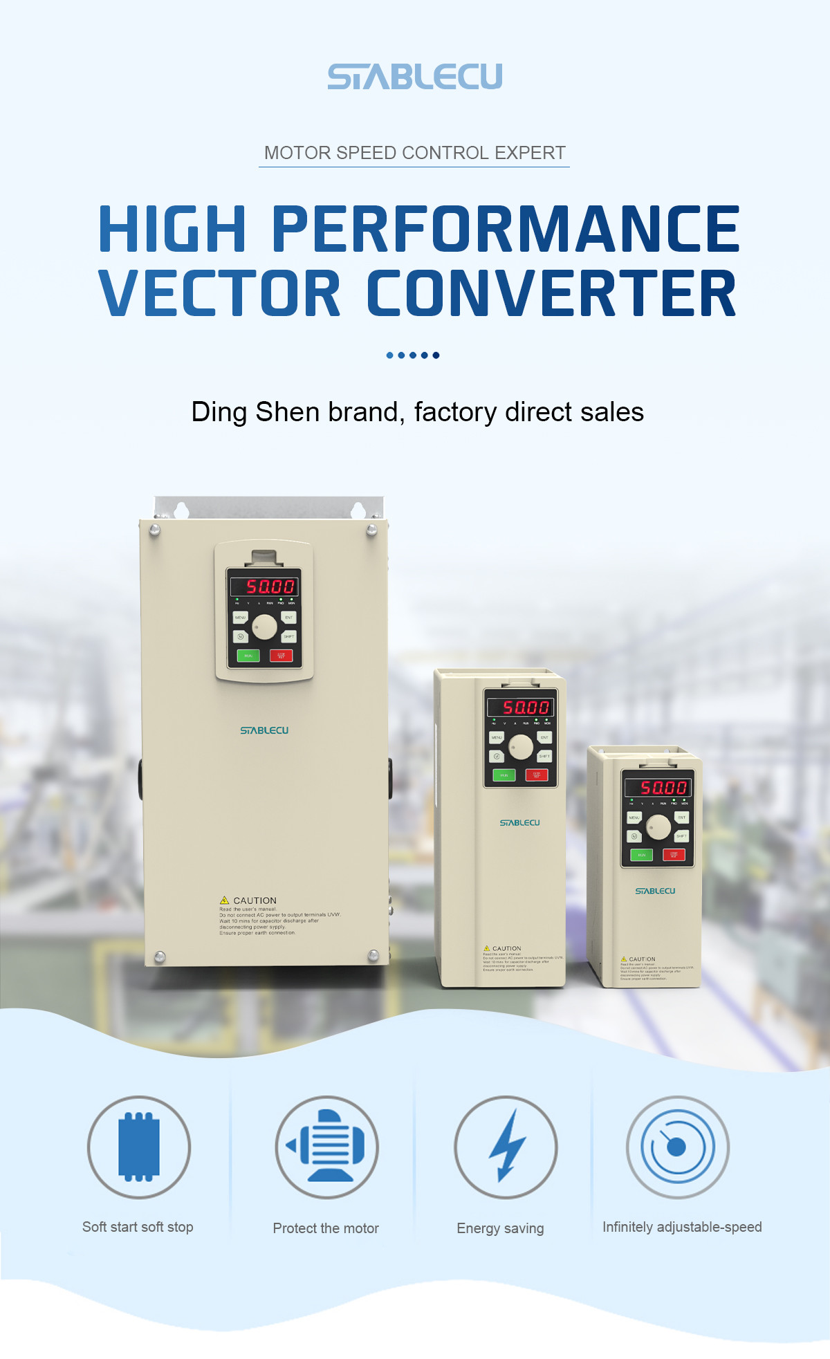 0.75KW 380V Variable Frequency Inverter For Industrial Machines