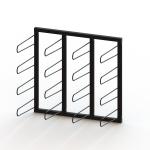 Metal Display Vinyl Roll Wall Rack / Industrial Wall Mount Vinyl Storage Rack