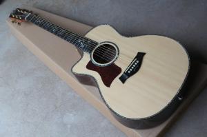 Quality Ebony finggerboard 41-inch cutaway 916 natural wood color left handed acoustic guitar, Spruce,fishman pickup EQ wholesale