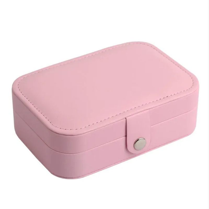 PU Leather Jewelry Set Gift Box with Zipper, China Wholesale Luxury Festival Jewellery Packaging Box, Ring/Necklace Storage Shipping Journey Box