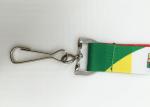 Colorful Custom Woven Lanyards , Id Card Lanyard With Breakaway Buckle