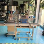 Single Head Pneumatic Automatic Cosmetics Body Lotion Cream Jar Filling Machine