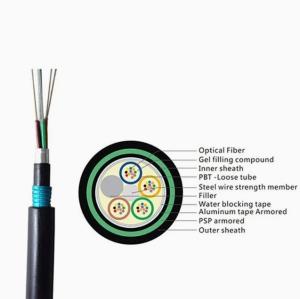 Quality Direct Buried Fiber Optic Cable GYTA53 with PBT Loose Tube and ≥50dB Return Loss for Superior Network Performance Core 2-144 Cores wholesale