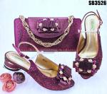 Supoo Good quality wedding shoes matching bags african lower heel shoes for