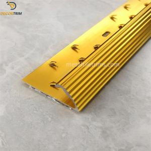 Quality Carpet Edge Trim Carpet Transition Strip Gold 7.7mm×38mm Gripper Punching wholesale