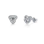 Emerald Cut VVS Moissanite Jewelry 925 Sterling Silver Earrings 8mm