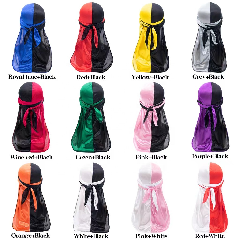 360 Waves Silk Durag Headcover Custom Logo Velvet Wave Cap