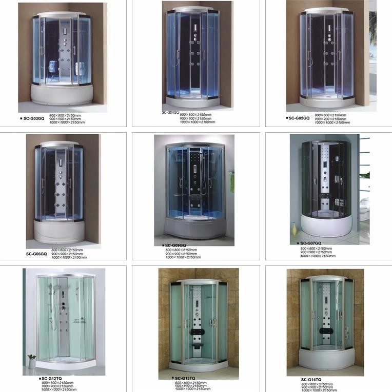 Gray Glass Steam Shower Cabin , Massage Sauna Complete Enclosed Shower Cubicles