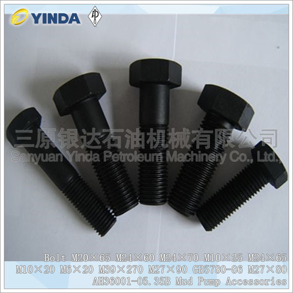 Bolt Mud Pump Accessories M20×65 GB5780-86 M27×80 AH36001-05.35B High Strength
