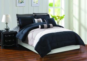Quality Black White Printed Microfiber Comforter Queen Size Home Microfiber Quilt For Winter wholesale